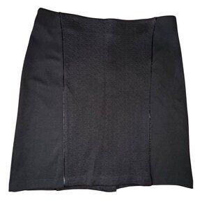 Laundry By Shelli Segal Black Textured Pencil Skirt Size 14 Stretch Sexy Classic